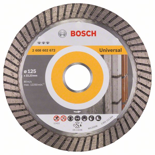 Diamantový rezací kotúc Best for Universal Turbo 125 x 22,23 x 2,2 x 12 mm