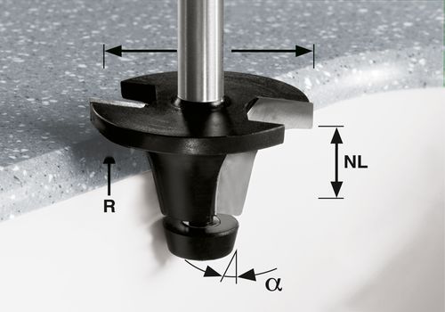 Zaoblovacia vydutá fréza HW R6.35/25/6° ss S12